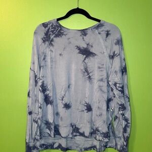 JoyLab Blue and Gray Tie-Dye Sweatshirt